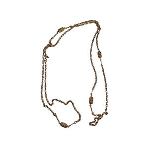 Sarah Coventry Gold Tone Women's Filigree Beads Necklace - 52 Inches